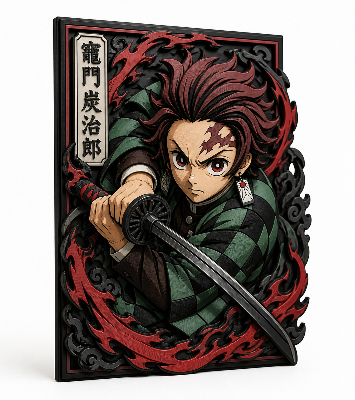 鬼灭之刃o炭治郎,画册 แรงบันดาลใจการออกแบบสร้างสรรค์พิมพ์ 3D