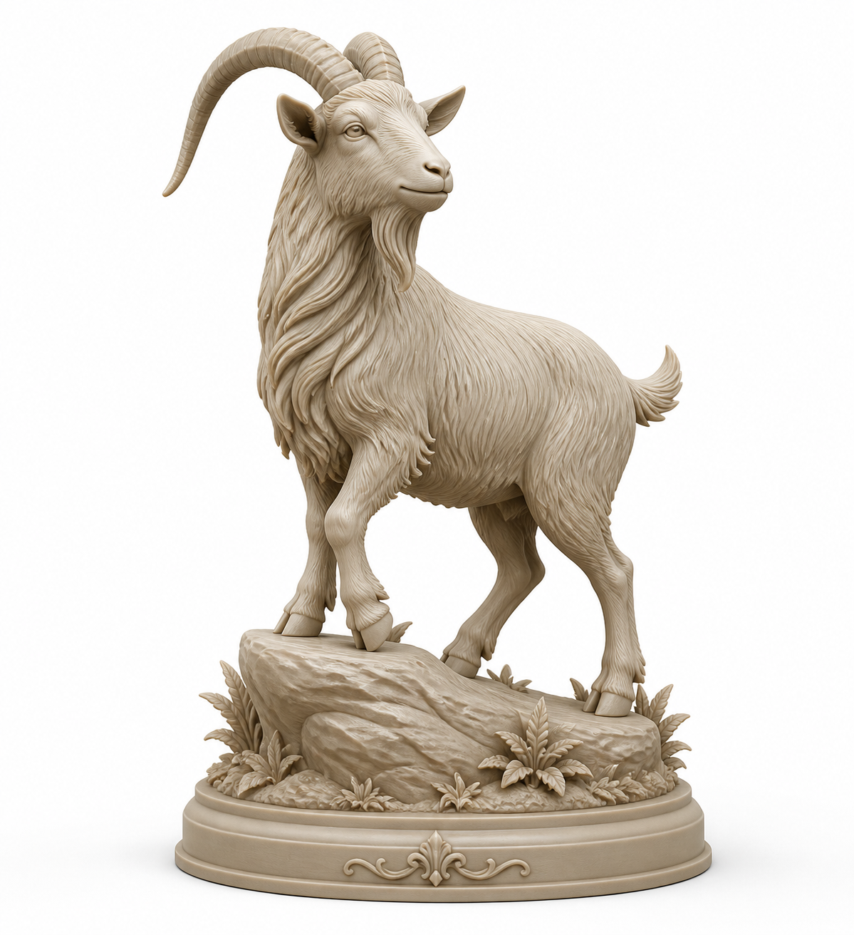 Elegant GOAT Sculptu 3D-print creatieve ontwerp inspiratie