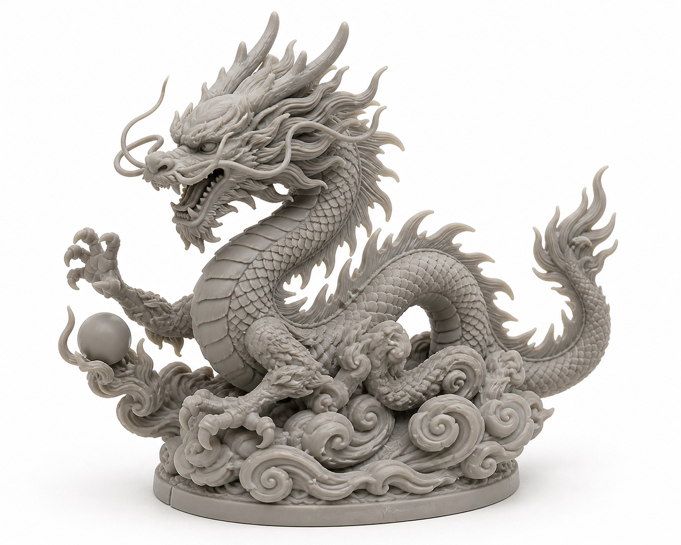 中国传奇与众神-青龙 Вдохновение креативного дизайна 3D-печати