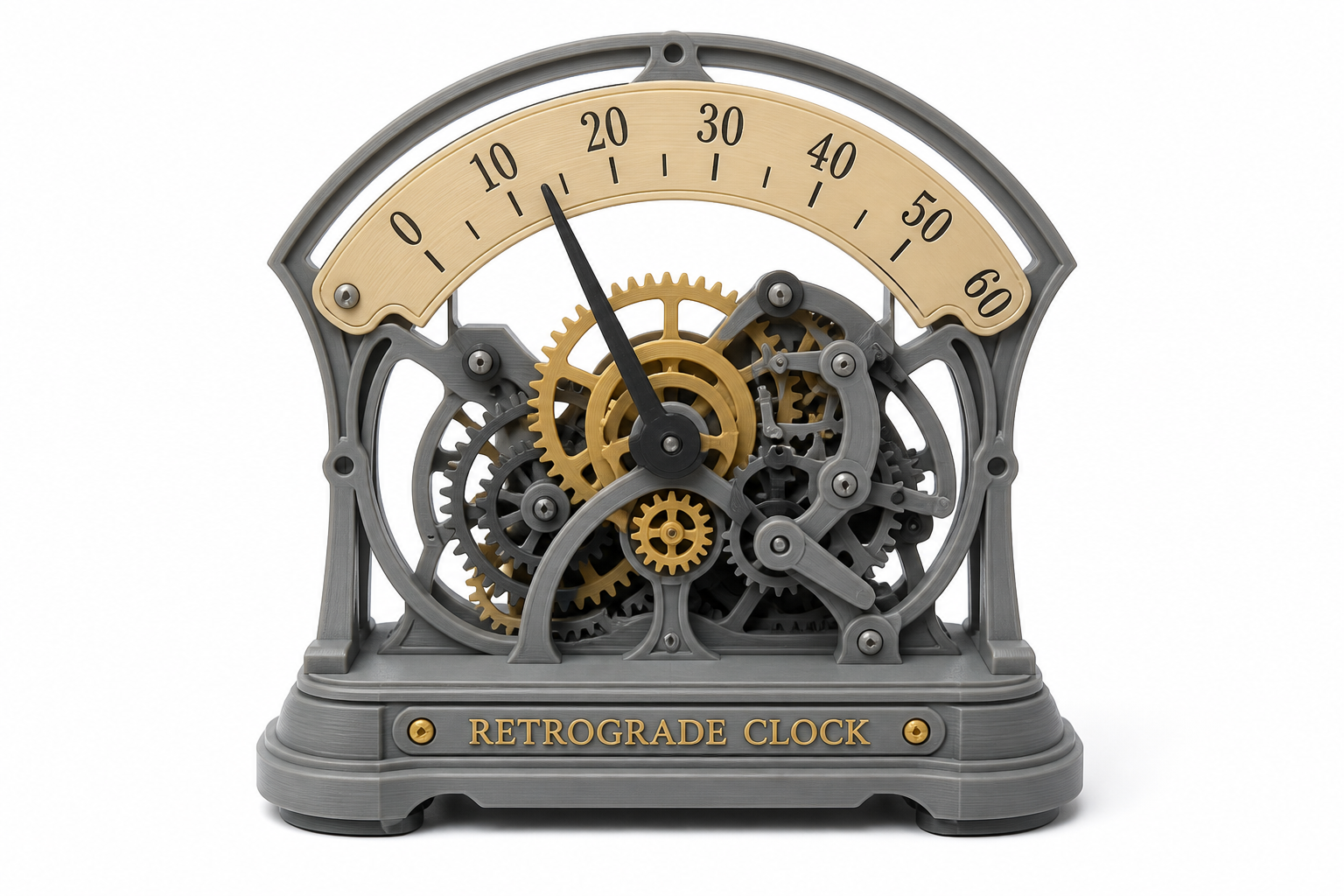 精美Retrograde Clock设计3D打印创意设计灵感