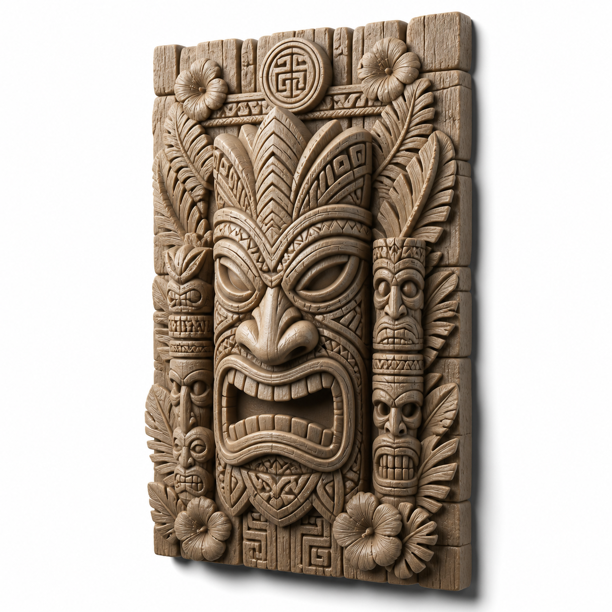 Tiki Mask Wall Decor Inspirasi desain kreatif cetak 3D