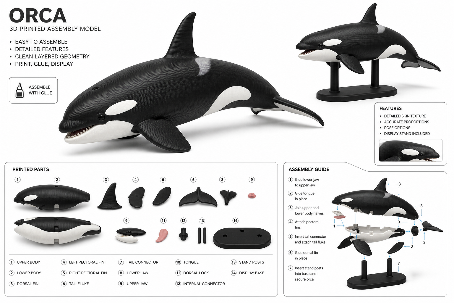 Orca 3D प्रिंटिंग रचनात्मक डिज़ाइन प्रेरणा