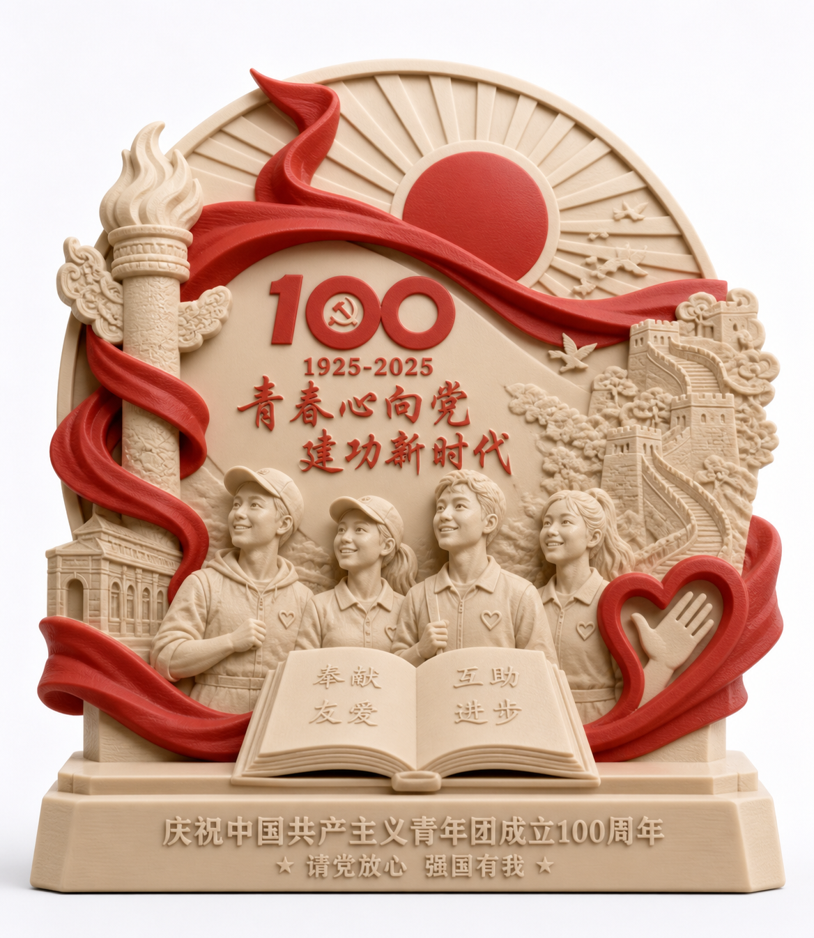 中山市技师学院-林静欣-百年征程 Ispirazione di design creativo stampa 3D