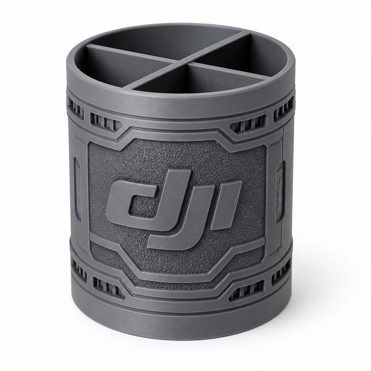 DJI大疆全系列机型logo笔筒 แรงบันดาลใจการออกแบบสร้างสรรค์พิมพ์ 3D