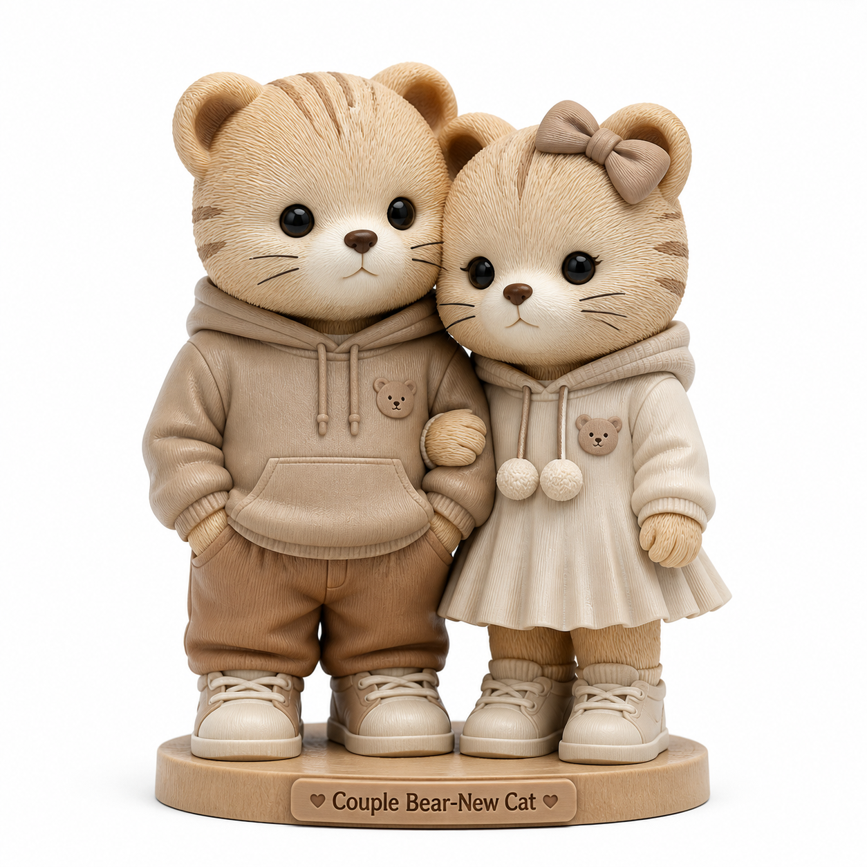 情侣熊系列-手举鞭炮的布布（Couple 3D Printing Creative Design Inspiration
