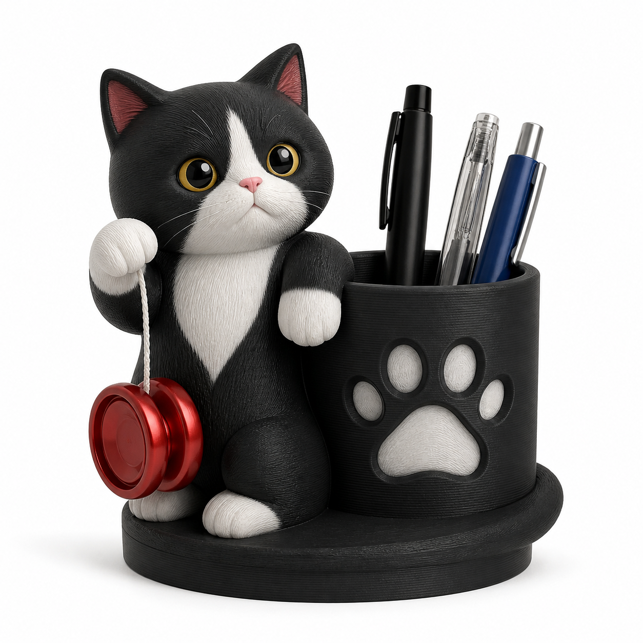 机器猫创意励志笔筒 แรงบันดาลใจการออกแบบสร้างสรรค์พิมพ์ 3D