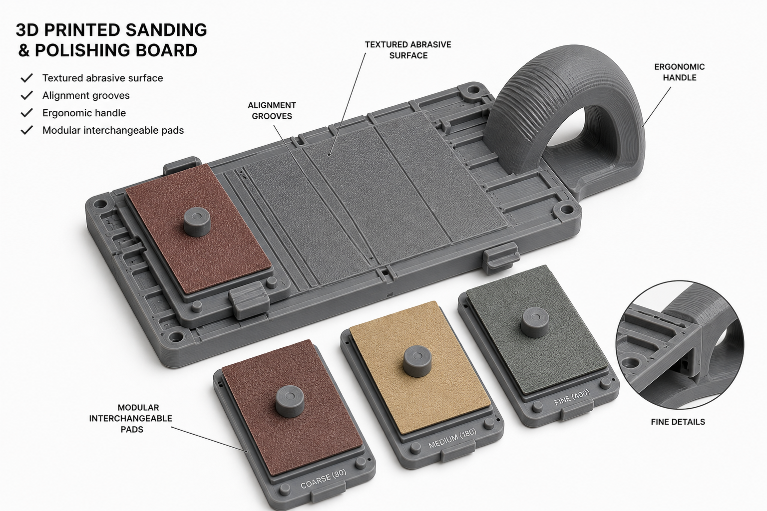 模型打磨板抛光板 3D Printing Creative Design Inspiration
