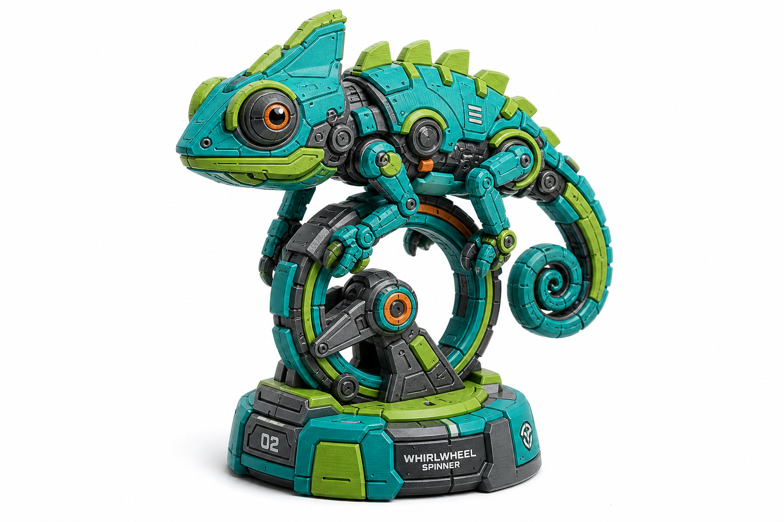Mecha Chameleon Whir إلهام التصميم الإبداعي للطباعة ثلاثية الأبعاد