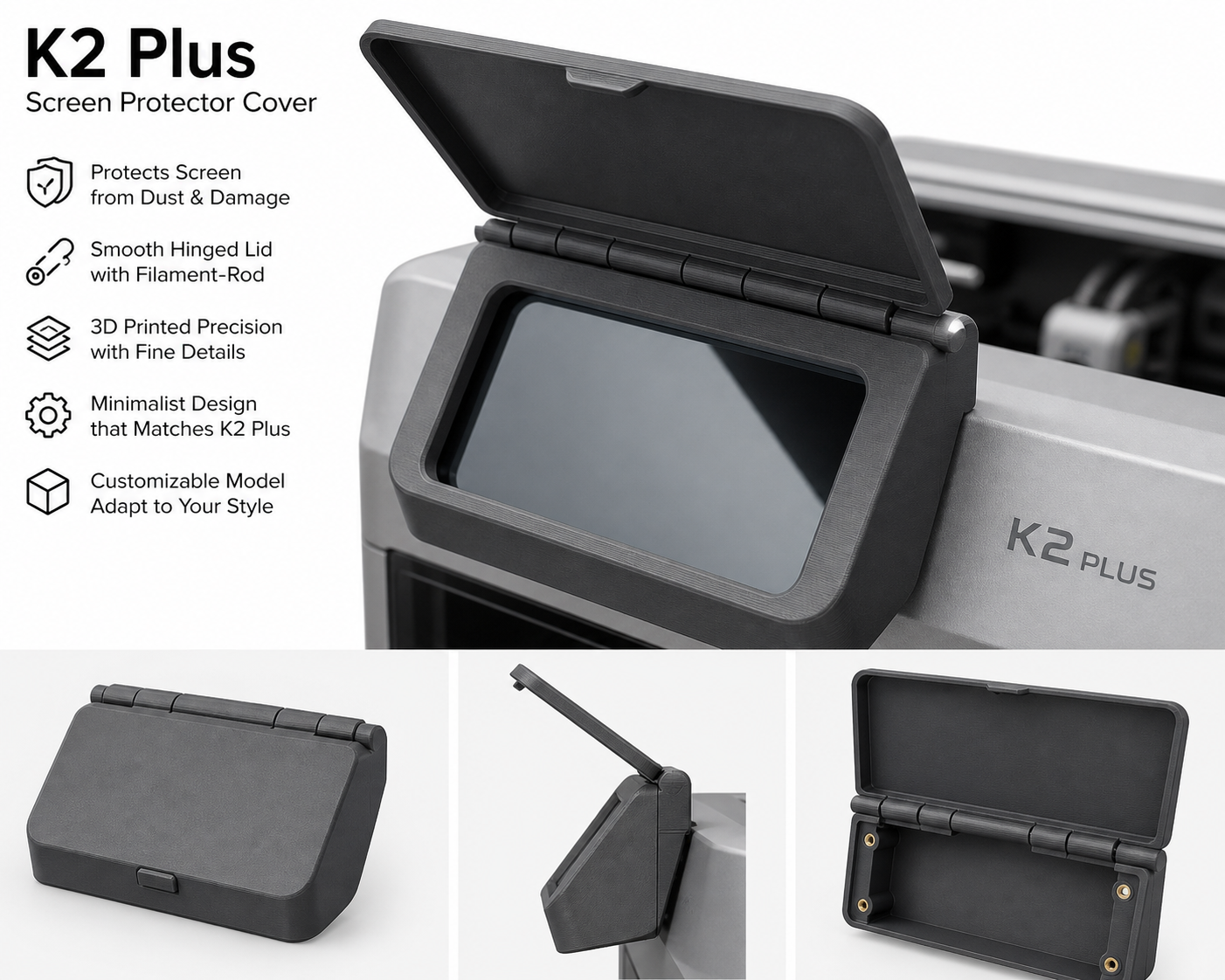 K2 Plus 屏幕保护盖 3D Baskı Yaratıcı Tasarım İlhamı
