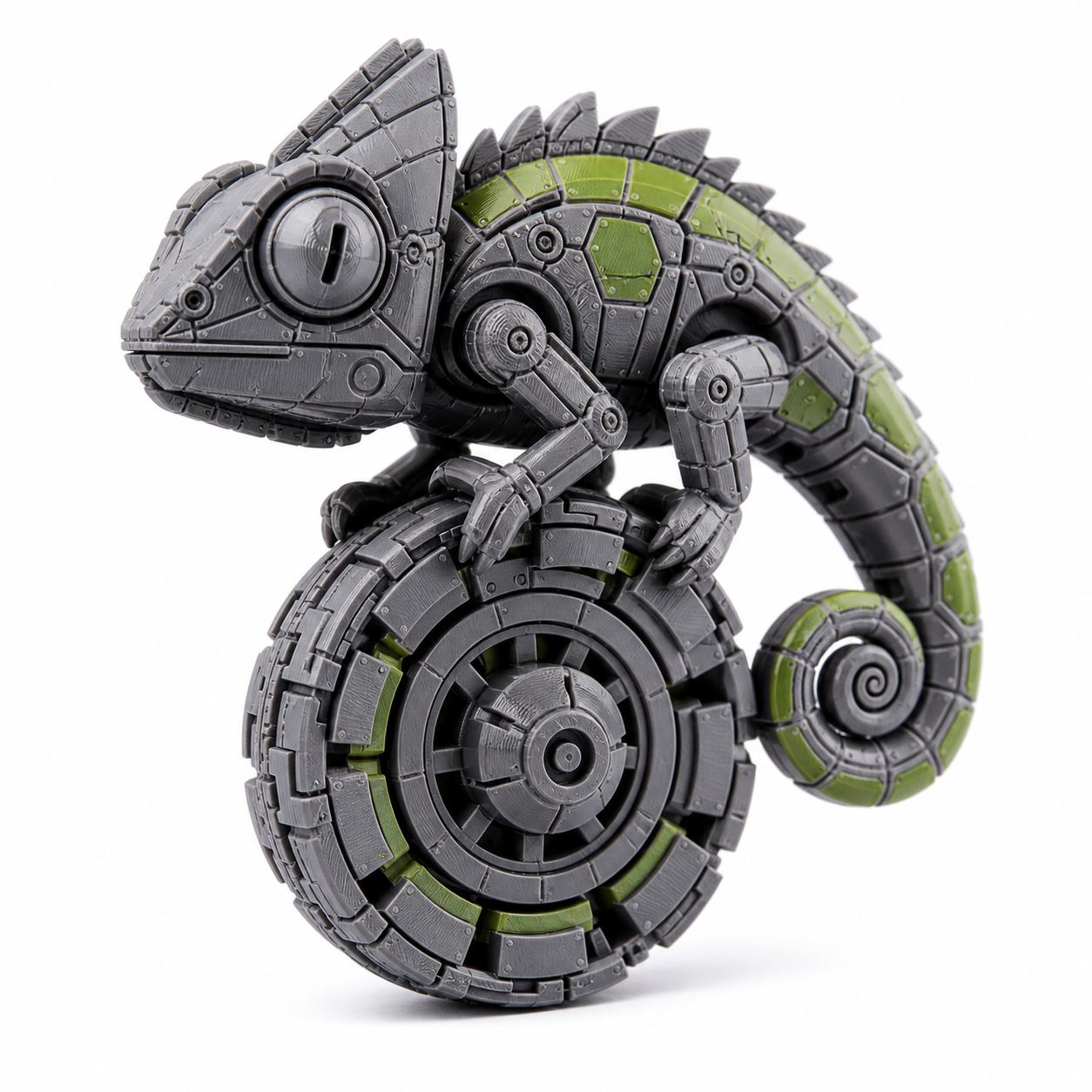 Mecha Chameleon Whir إلهام التصميم الإبداعي للطباعة ثلاثية الأبعاد