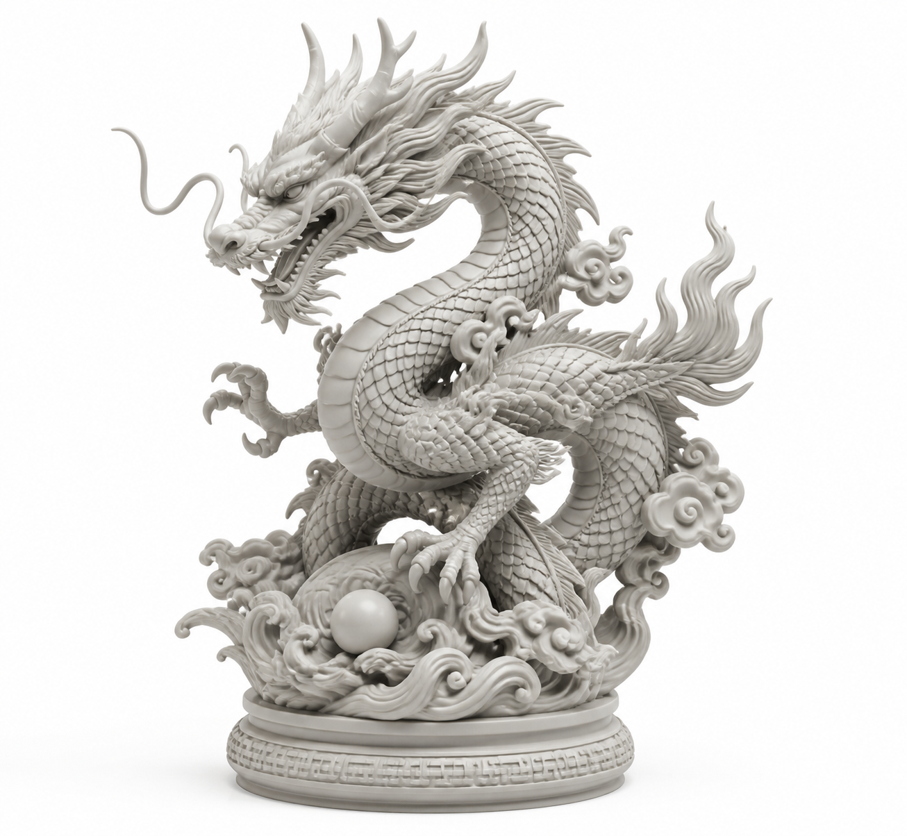 龙纹浮雕挂件01号3D打印创意设计灵感