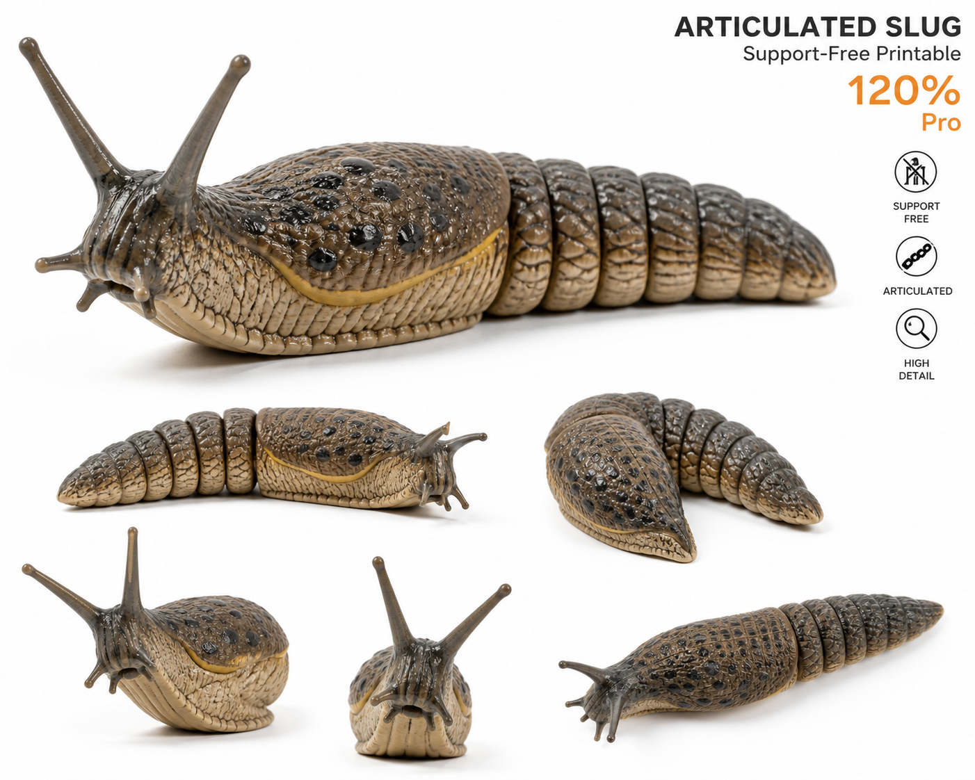 蛞蝓 鼻涕蟲 slug 可以動 إلهام التصميم الإبداعي للطباعة ثلاثية الأبعاد