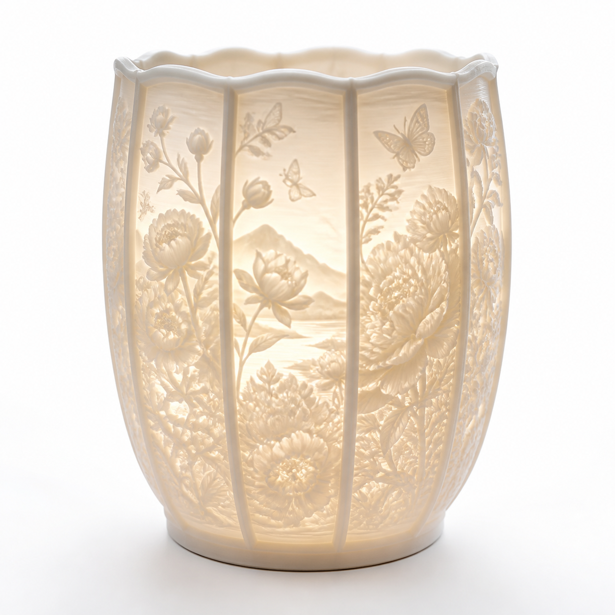 Lithophane vase 浮雕花瓶 แรงบันดาลใจการออกแบบสร้างสรรค์พิมพ์ 3D