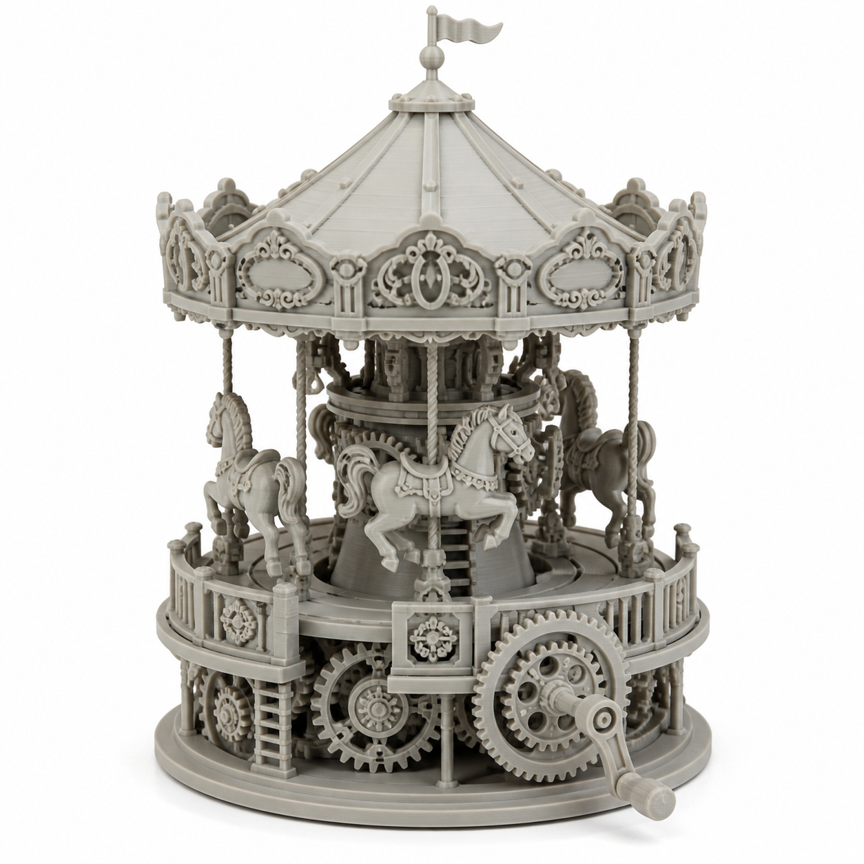 MECHANICAL CAROUSEL  Inspirasi reka bentuk kreatif cetakan 3D