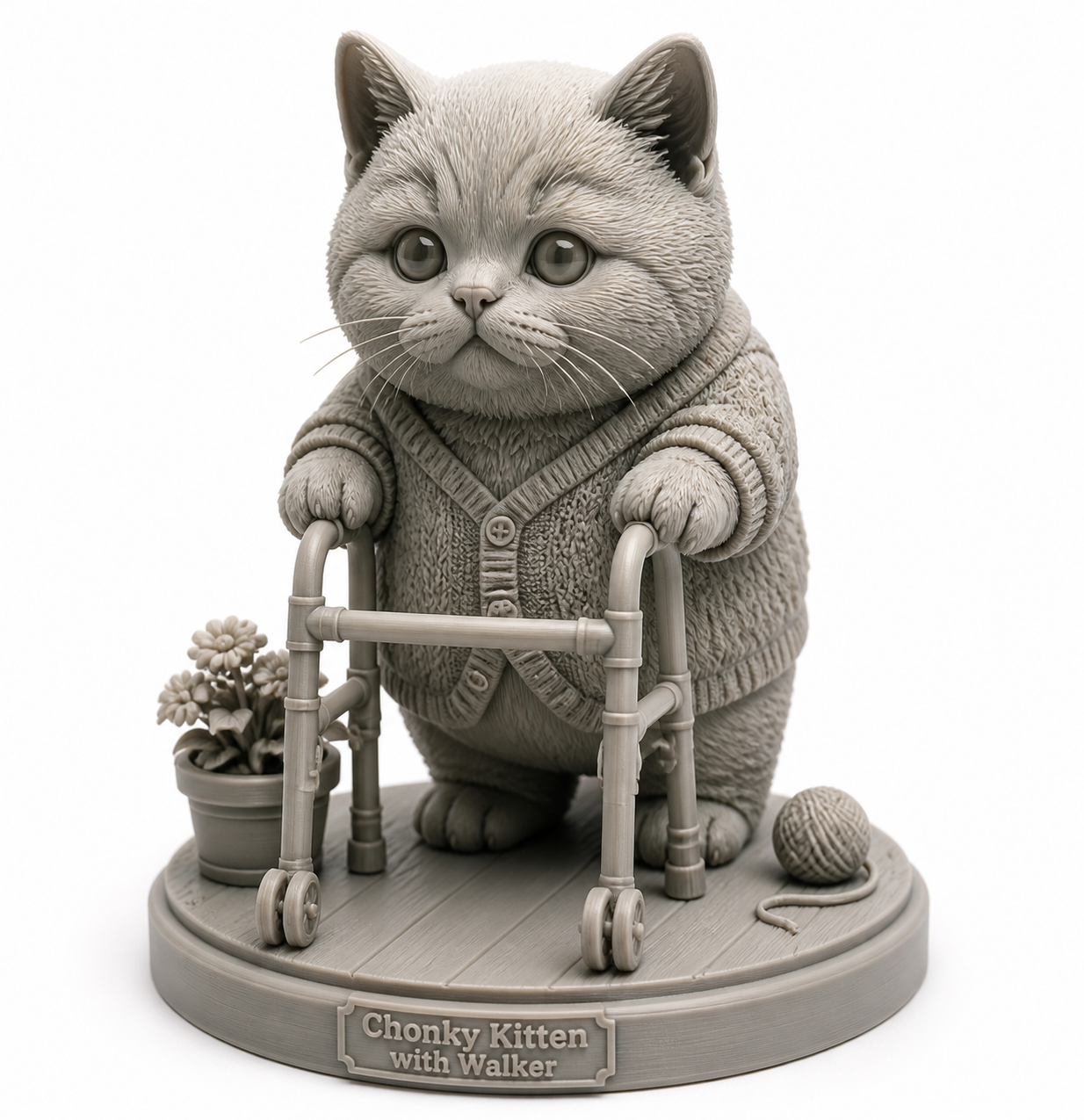 Chonky Kitten with W 3D Printing Creative Design Inspiration