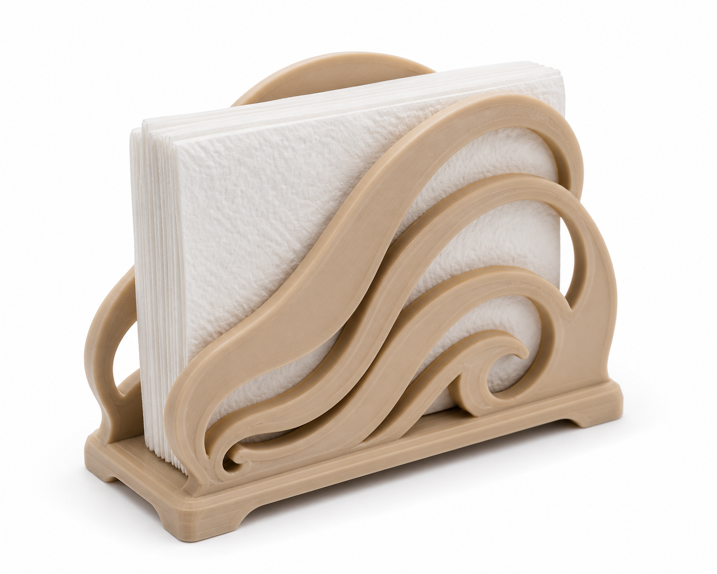 Flowing napkin holde إلهام التصميم الإبداعي للطباعة ثلاثية الأبعاد