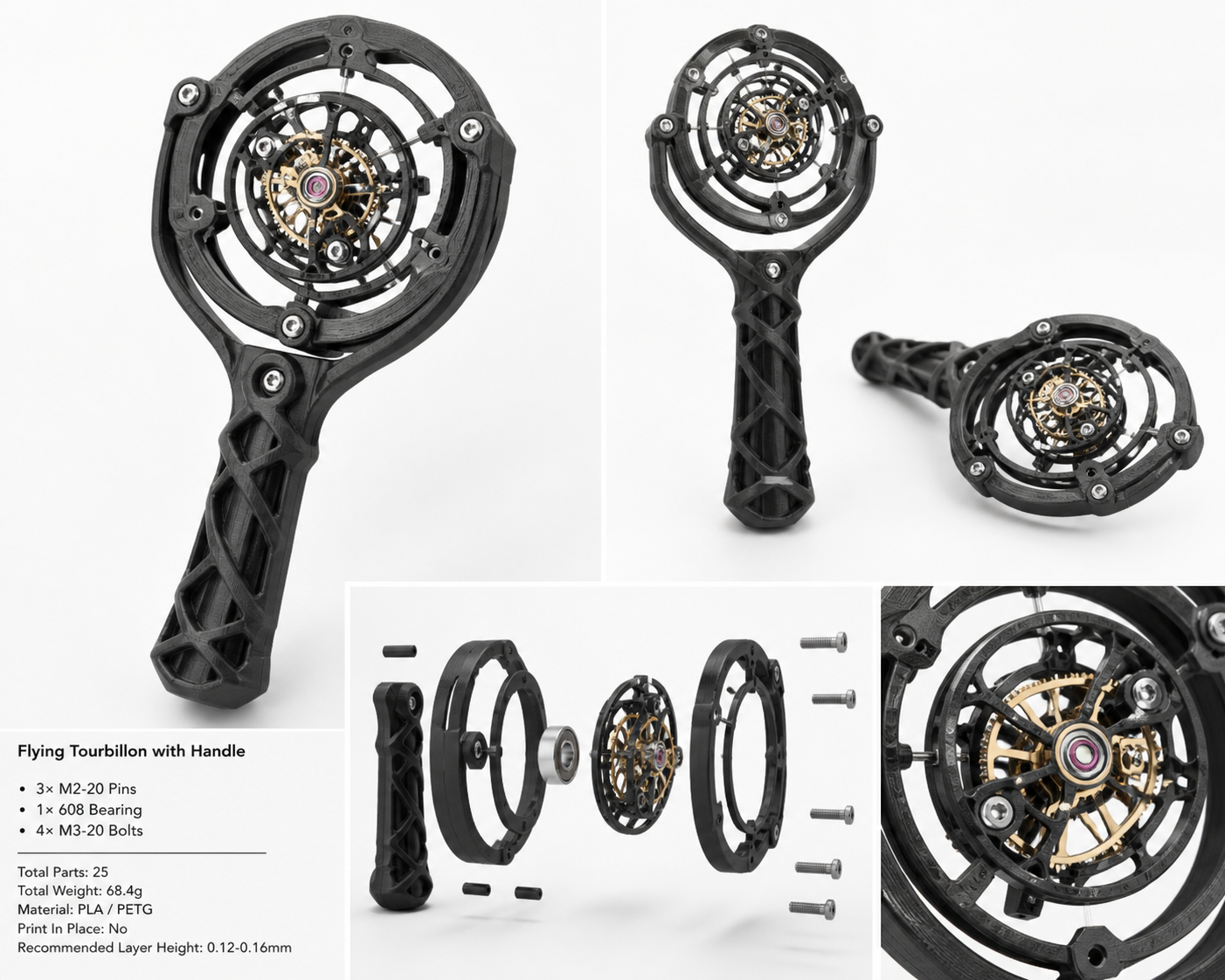 陀飞轮 Flying Tourbillo 3D Printing Creative Design Inspiration