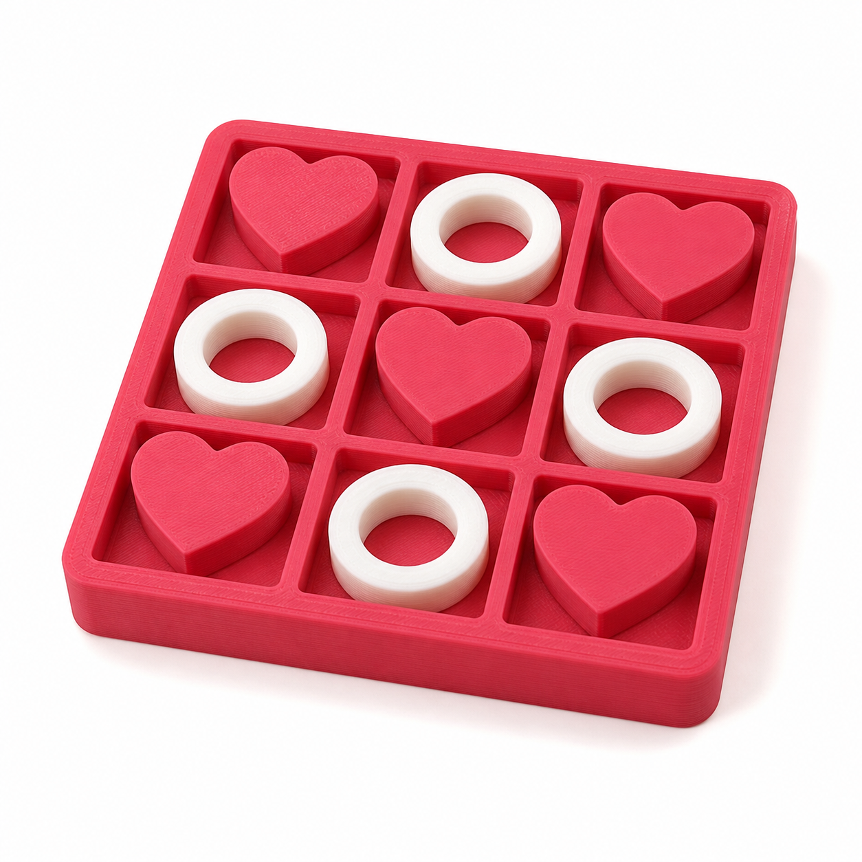 Valentines Day Tic Tac Toe Game إلهام تصميم إبداعي للطباعة ثلاثية الأبعاد