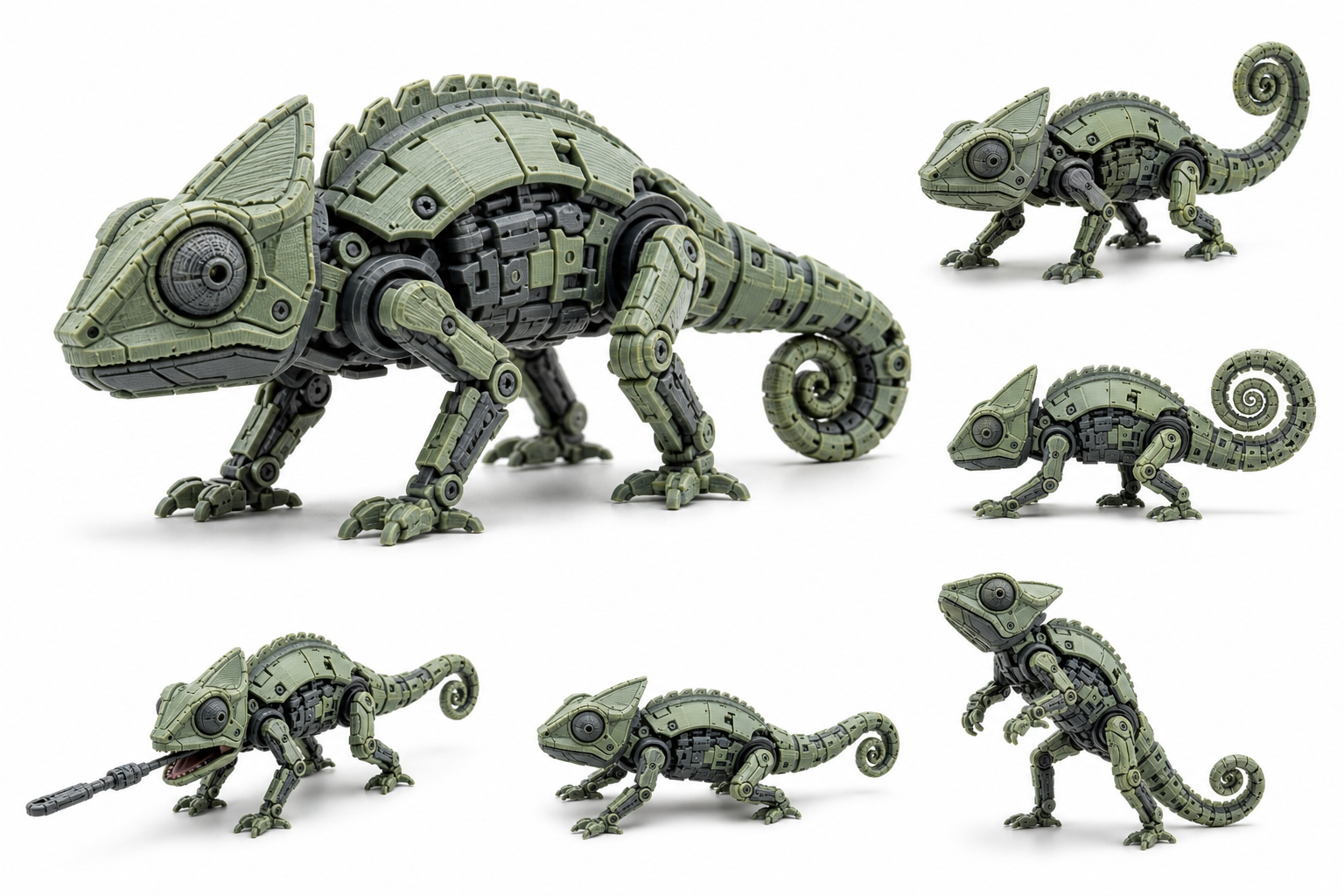 Mecha Chameleon, Mul إلهام التصميم الإبداعي للطباعة ثلاثية الأبعاد