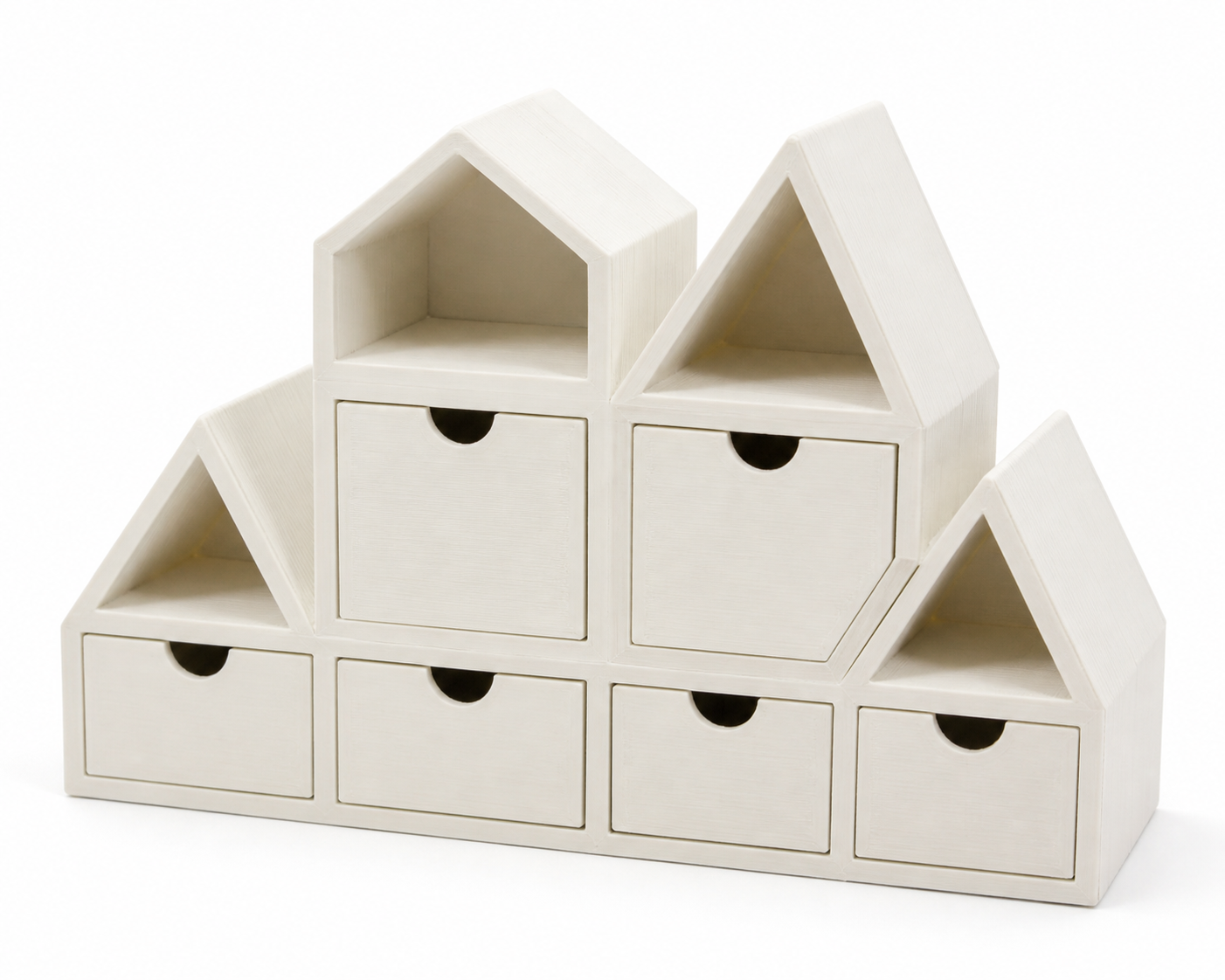 Kids Modular House Storage Drawers | Square & Triangle 3D Printing Creative Design Inspiration