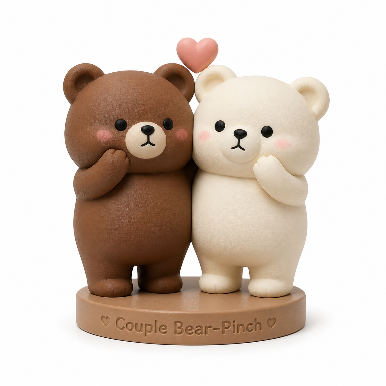 精美情侣熊系列-坐着捏肚肚的一二(Couple B3D打印创意设计灵感