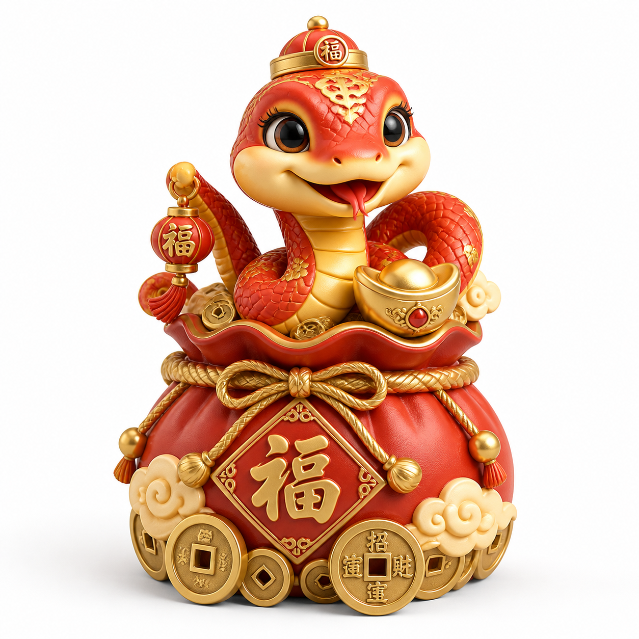 蛇年福袋-巳升升 3D Printing Creative Design Inspiration