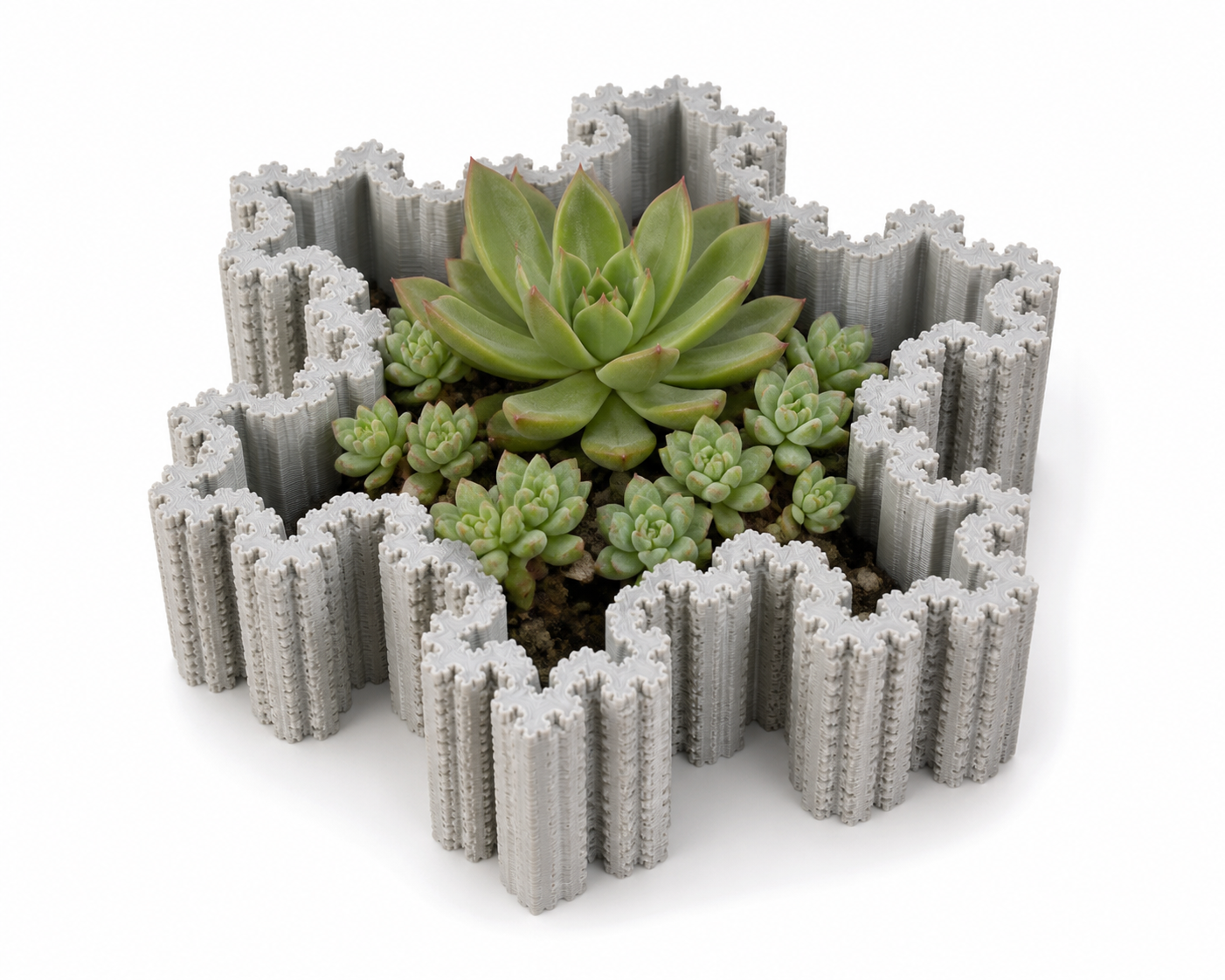 Koch fractal planter 3D-Druck kreative Design-Inspiration