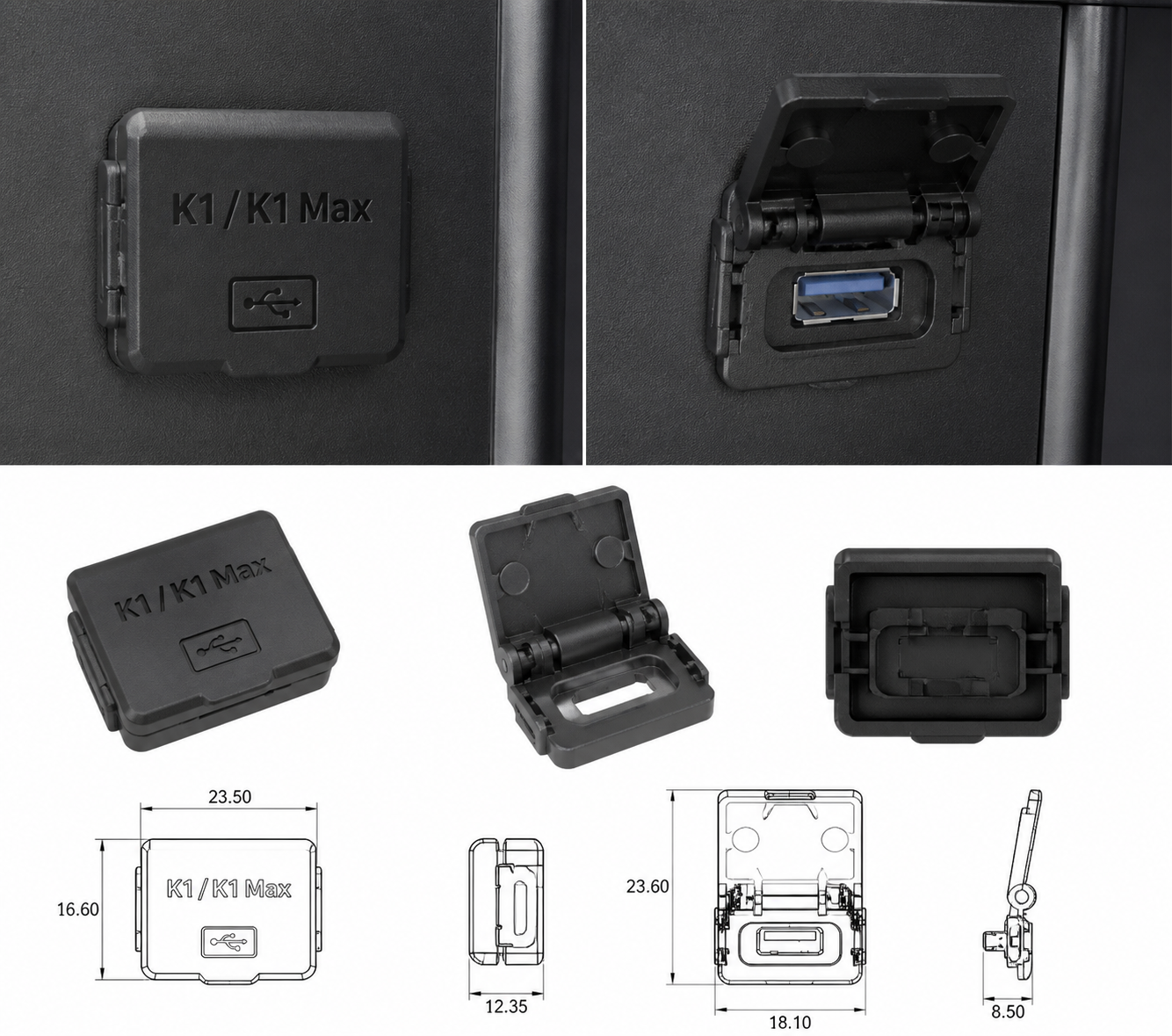 K1/K1Max USB保护盖 Ispirazione di design creativo stampa 3D