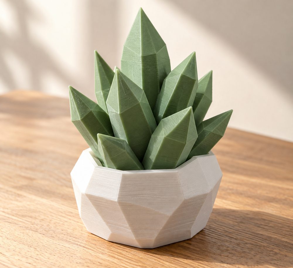 Crystal Aloe 3D Printing Creative Design Inspiration