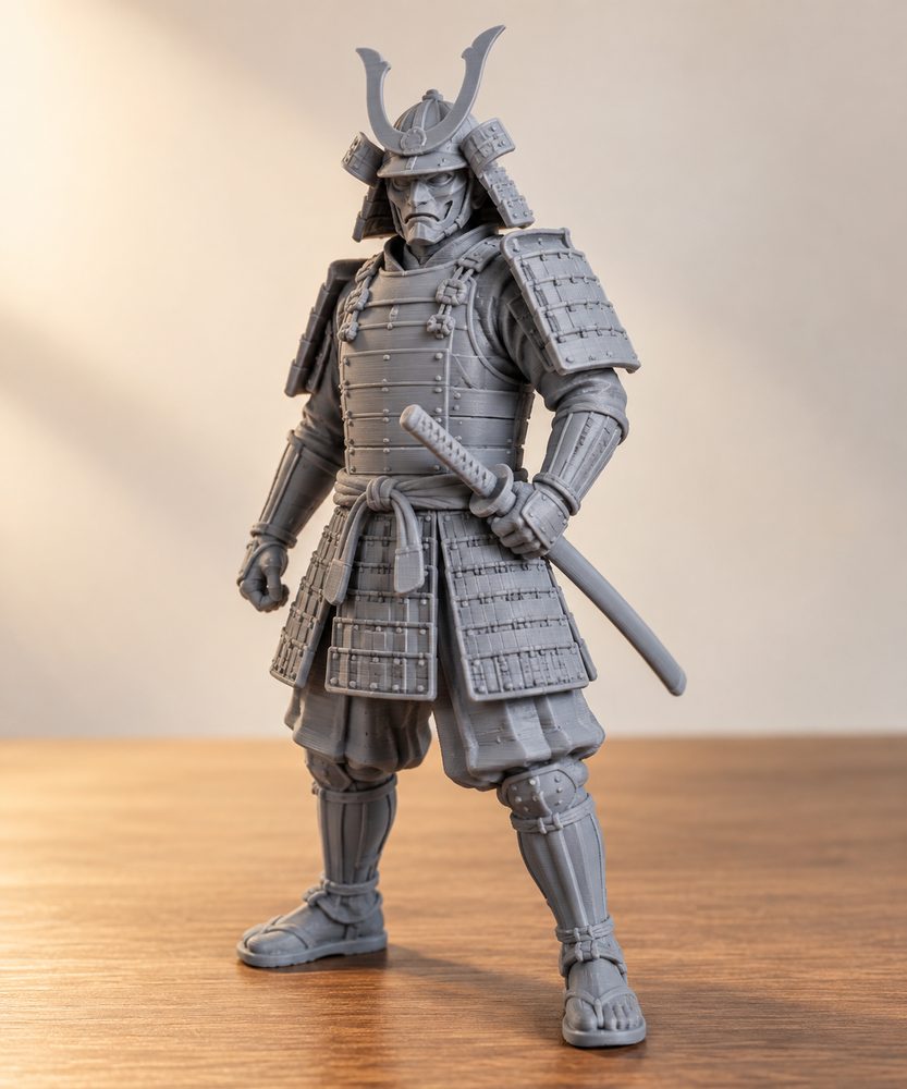 日本武士 Inspirasi reka bentuk kreatif untuk cetakan 3D