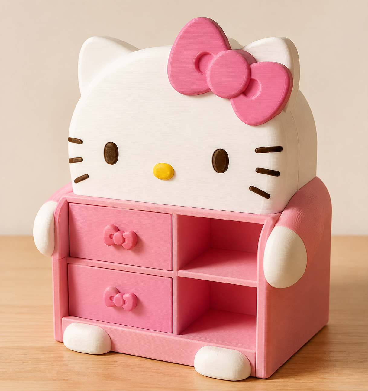 hellokitty (分件打印,无需胶水) 3D प्रिंटिंग के लिए रचनात्मक डिजाइन प्रेरणा