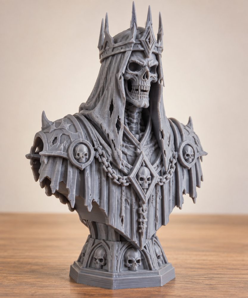 Lich Bust Pre Supported 3D Printing Creative Design Inspiration