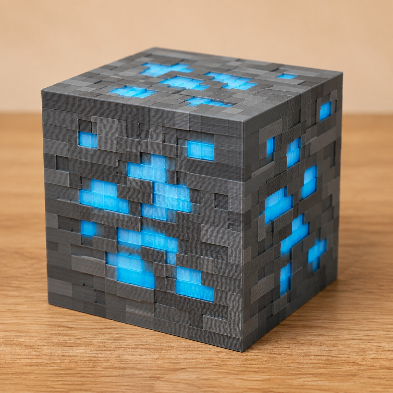 我的世界 - 发光钻石矿石方块 - 复刻品 3D प्रिंटिंग के लिए रचनात्मक डिजाइन प्रेरणा