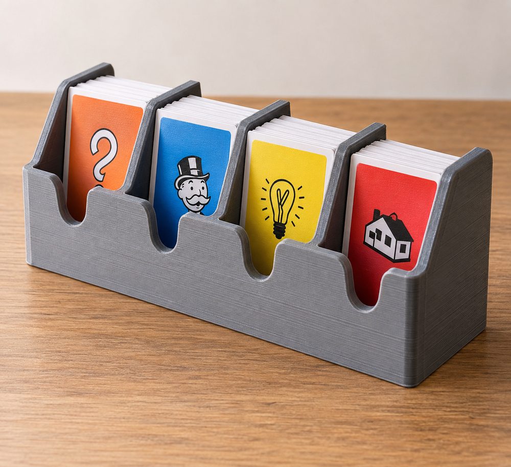 Deck Card Holder Monopoly Card Game إلهام تصميم إبداعي للطباعة ثلاثية الأبعاد