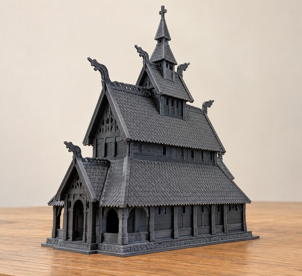 Viking Church Inspirasi reka bentuk kreatif untuk cetakan 3D