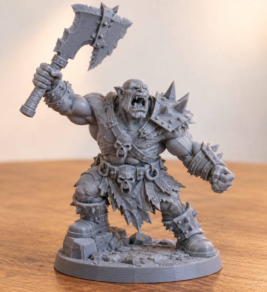 Orc Boss Shouting 3D Printing Creative Design Inspiration