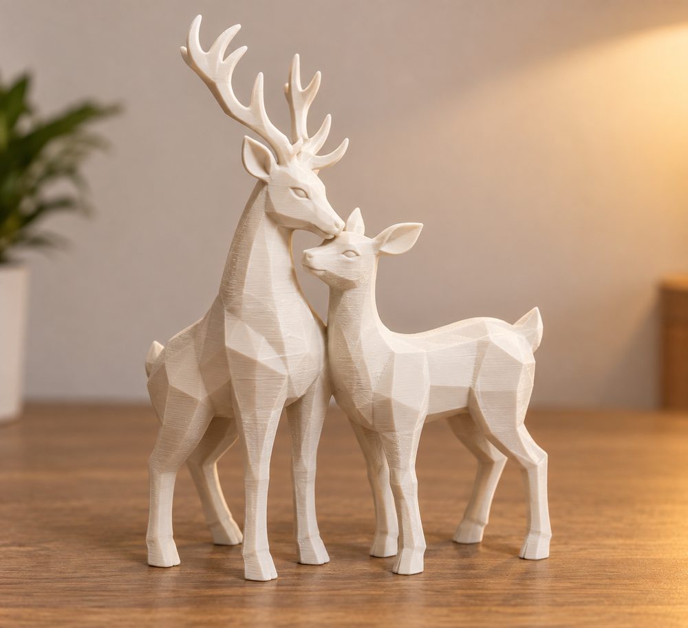 Deer Couple Decorative Objects 3D 프린팅 창의 디자인 영감