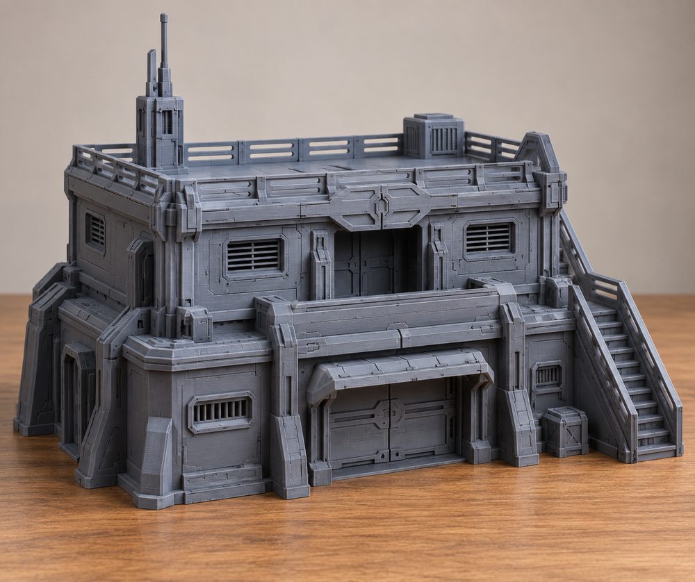 Flatline City Second Wave Battle Precinct Inspiração de design criativo para impressão 3D
