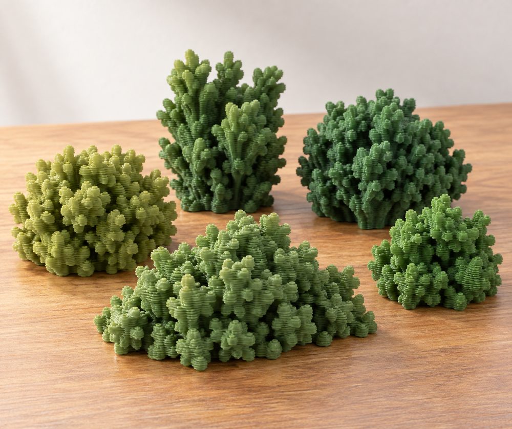 Miniature Free Form Bushes 3D Printing Creative Design Inspiration