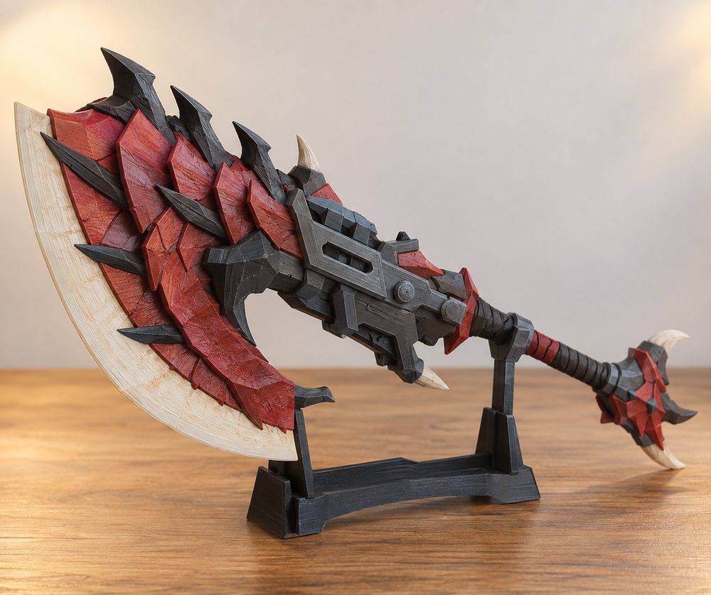 Axe Monster Hunter Generations 3D 프린팅 창의 디자인 영감