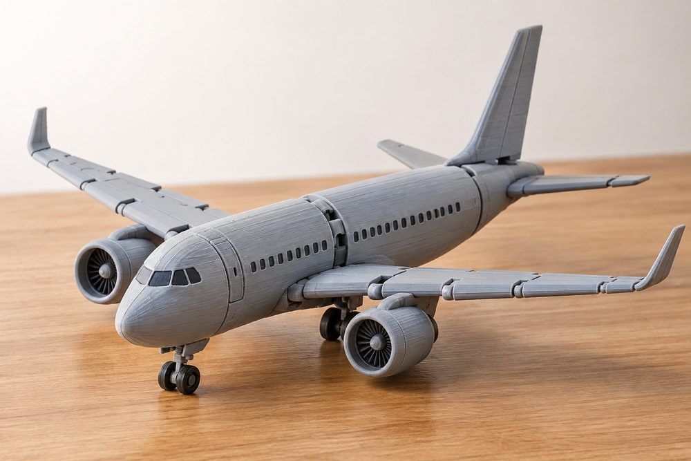 Articulated Airplane Model Creatieve ontwerpinspiratie voor 3D-printen