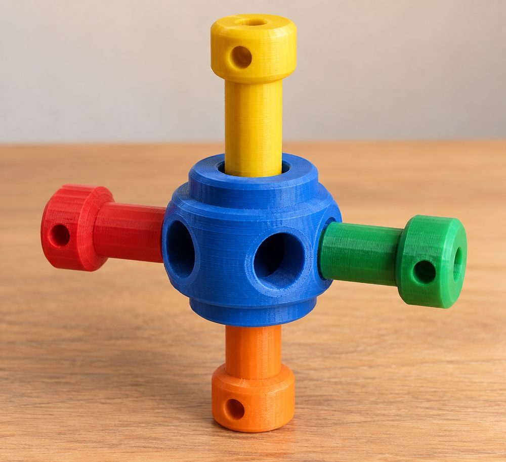 Tinkertoy To Krinkles Uck 07F04M Inspiração de design criativo para impressão 3D