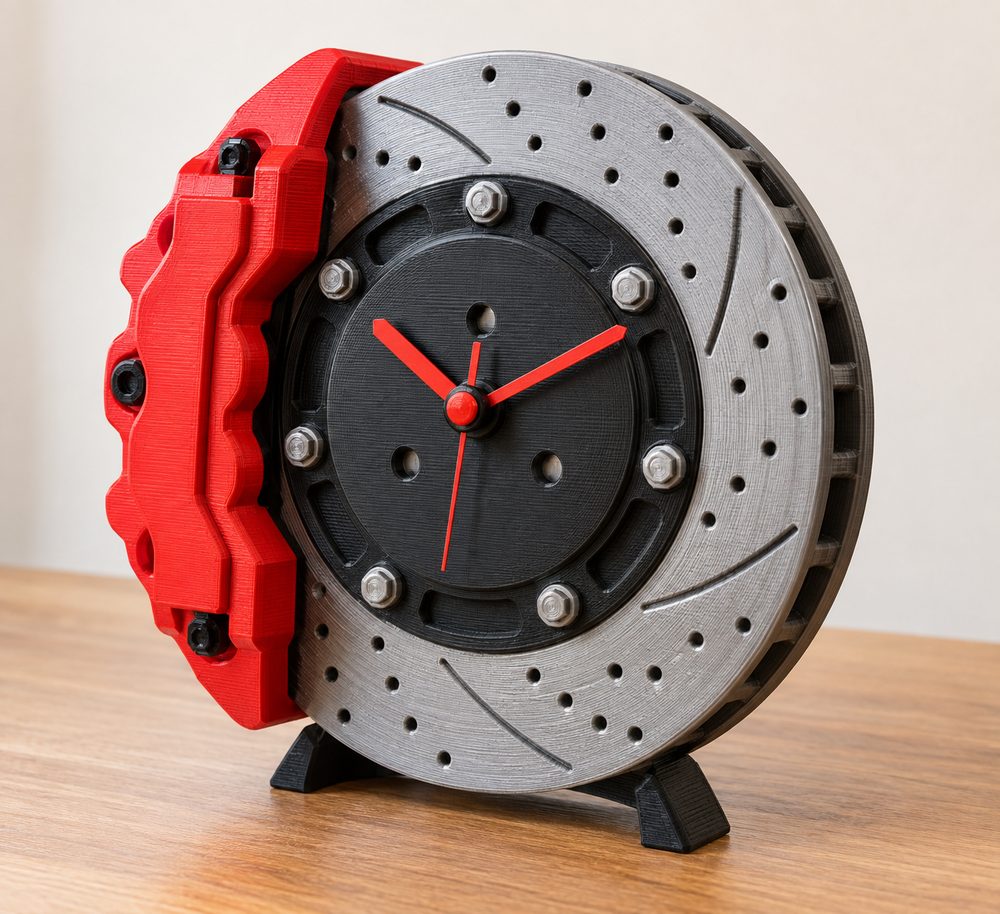 Brembo Disk Break Car Sport Toys Clock Kreative Designinspiration für den 3D-Druck