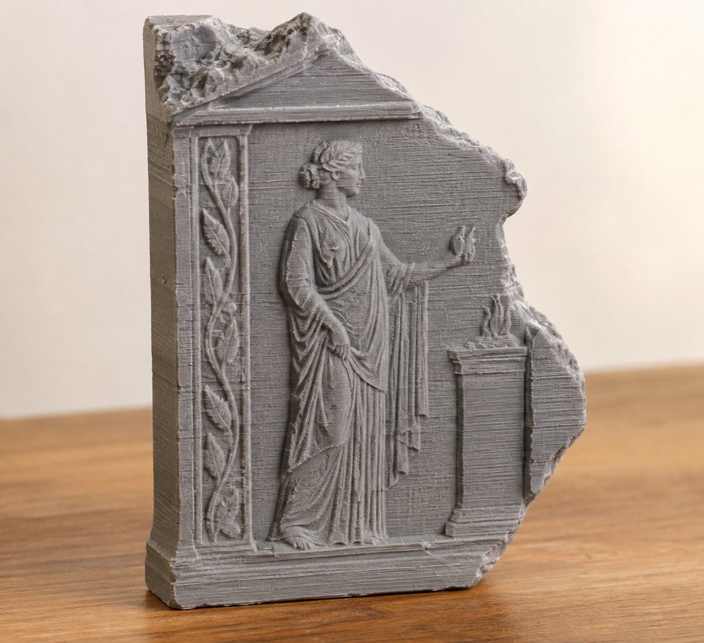 Fragment Of A Grave Stele 3D प्रिंटिंग के लिए रचनात्मक डिजाइन प्रेरणा