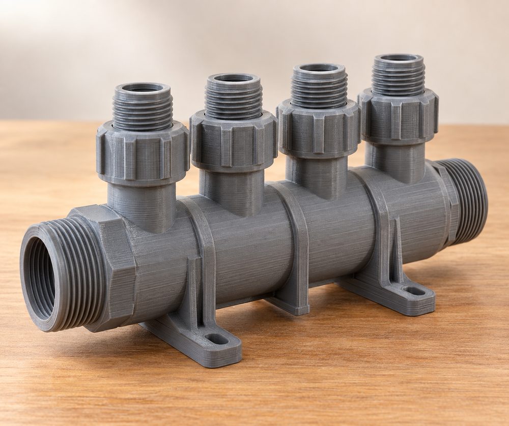 Flatline City Second Wave Pipeline Manifold System Inspiração de design criativo para impressão 3D