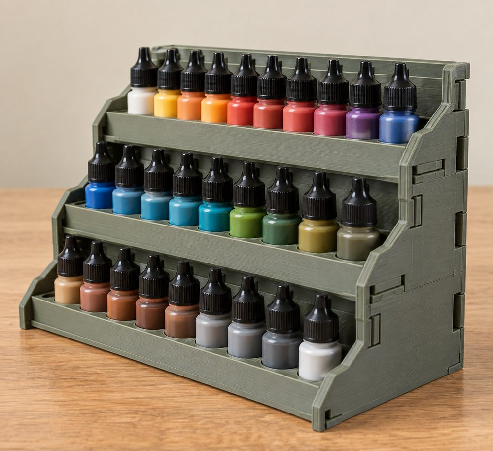 Army Painter Vallejo Modular Stackable Paint Stand 3D Printing Creative Design Inspiration