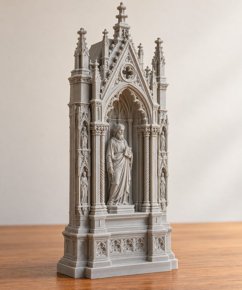 Relief Detail Of Orsanmichele Tabernacle Kreative Designinspiration für den 3D-Druck