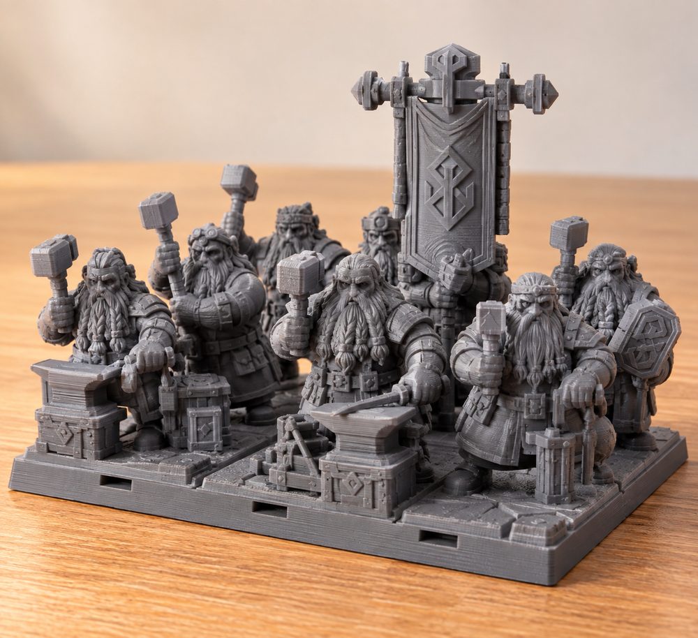 Dwarfs Forgekeepers Unit 3D Printing Creative Design Inspiration