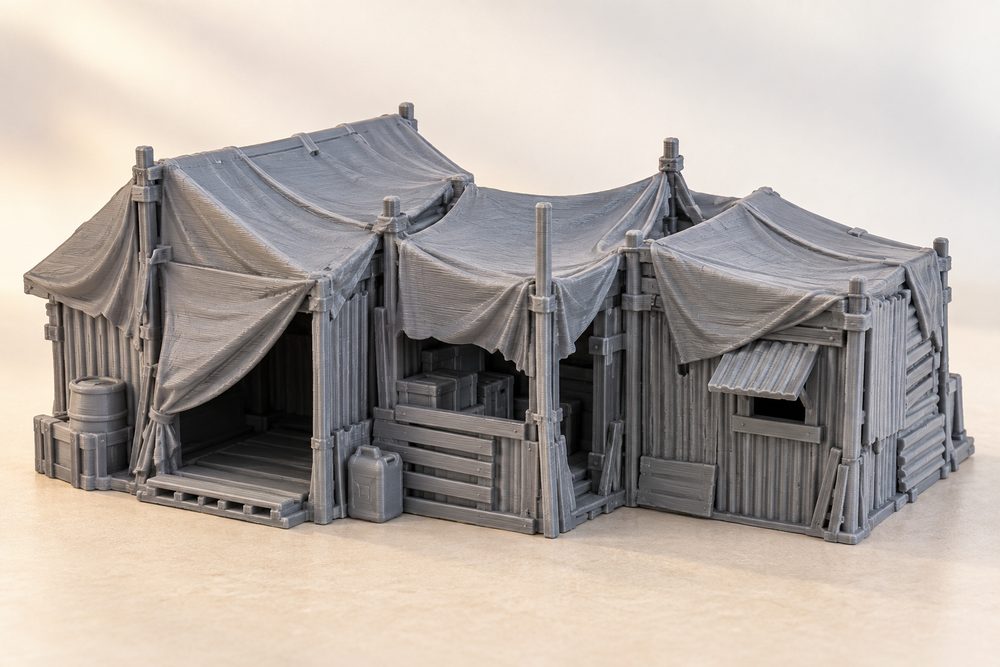 Flatline City Second Wave Slum Tents Inspiração de design criativo para impressão 3D