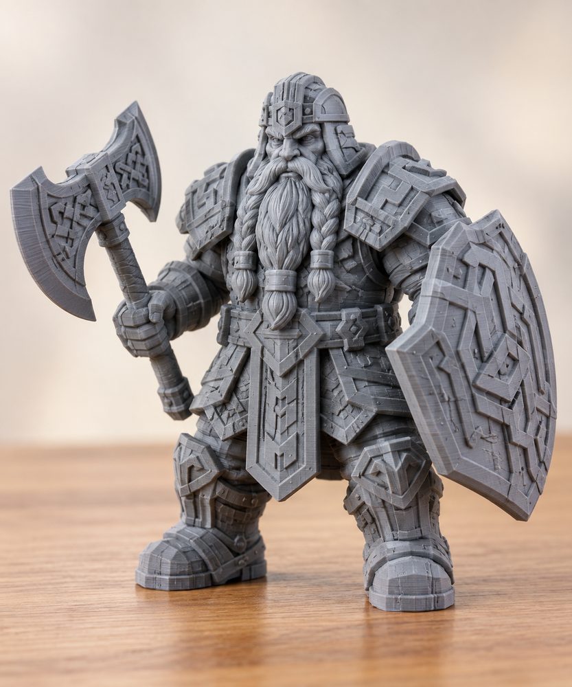Dorn Borm Dwarf Warrior The Frostiron Dwarves Kreative Designinspiration für den 3D-Druck
